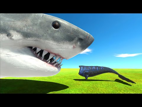 Aquatics Battle - Baby Bloop VS Giant Megalodon - Animal Revolt Battle Simulator