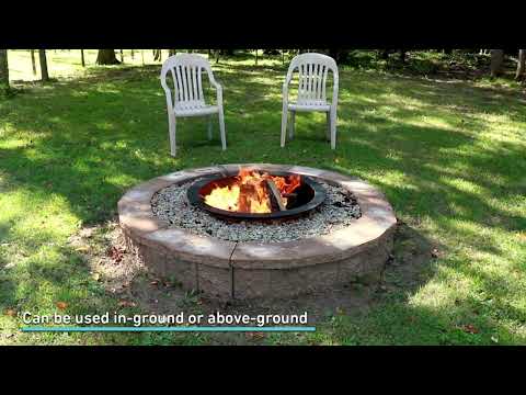 27 Inch Round Steel Wood Burning Fire Pit Liner By Ultimate Patio