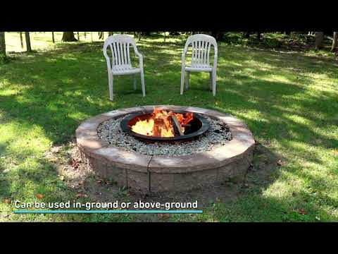 27 Inch Round Steel Wood Burning Fire Pit Liner By Ultimate Patio Video