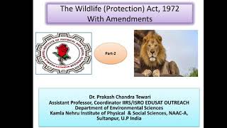 Wildlife Protection Act, 1972 | L-02 | @envknipss