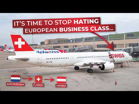 Eurobusiness is BETTER than you thought! | SWISS A220/A321neo BUSINESS Amsterdam - Zurich - Vienna
