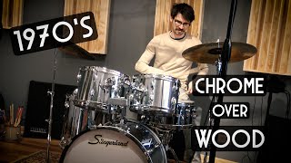 Video thumbnail for RARE Slingerland 70's Chrome Over Wood Niles-Era Drum Kit! + Sabian HHX Evolutions! by Steve Maxwell Drums
