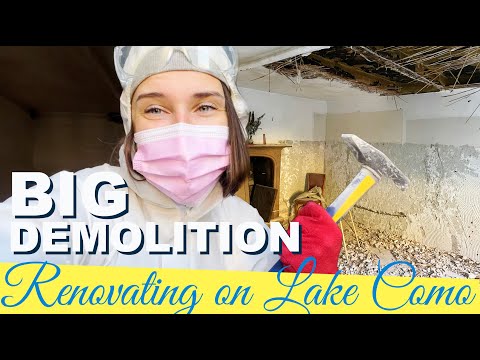 Day 111 of a big renovation on lake Como/Big demolition, kitchen project