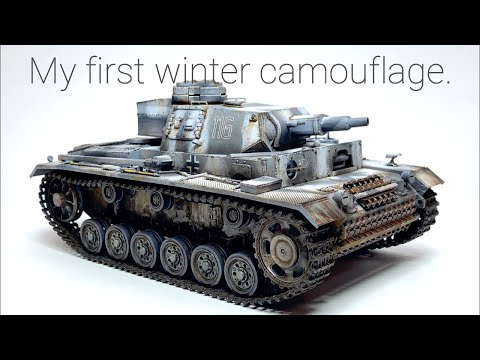 Tamiya 1/35 German Panzer Ⅲ ScaleModel Painting Winter Camouflage    #scalemodeling #scalemodeltank