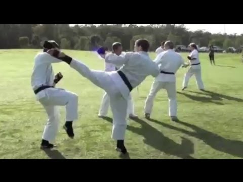 Best Friends Fighting Goju Ryu Karate Kumite