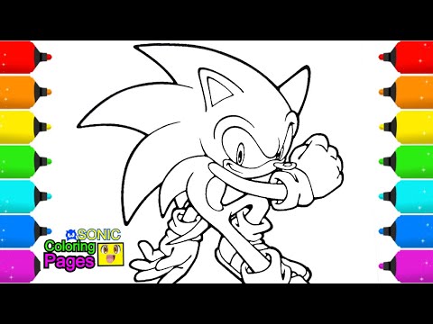 Sonic Coloring Pages NEW Sonic BOOM 3 draw drawing coloring