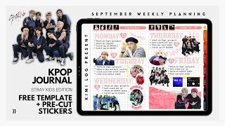 September Weekly Planning - SKZ EDITION | Free Template + Stickers | iPad Plan with Me | Goodnotes 5