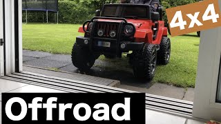 Actionbikes Motor Jeep Wrangler Kinder Elektroauto von Miweba zusammenbauen