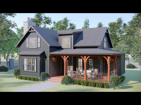 12x8m (39'x26')  Cozy Cottage House - 3 Bedrooms | Small House, Big Dreams !!!