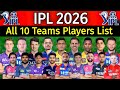 IPL Auction 2026 All Team Players List All Sold Players IPL 2026 IPL 2026 Sold Players So Far