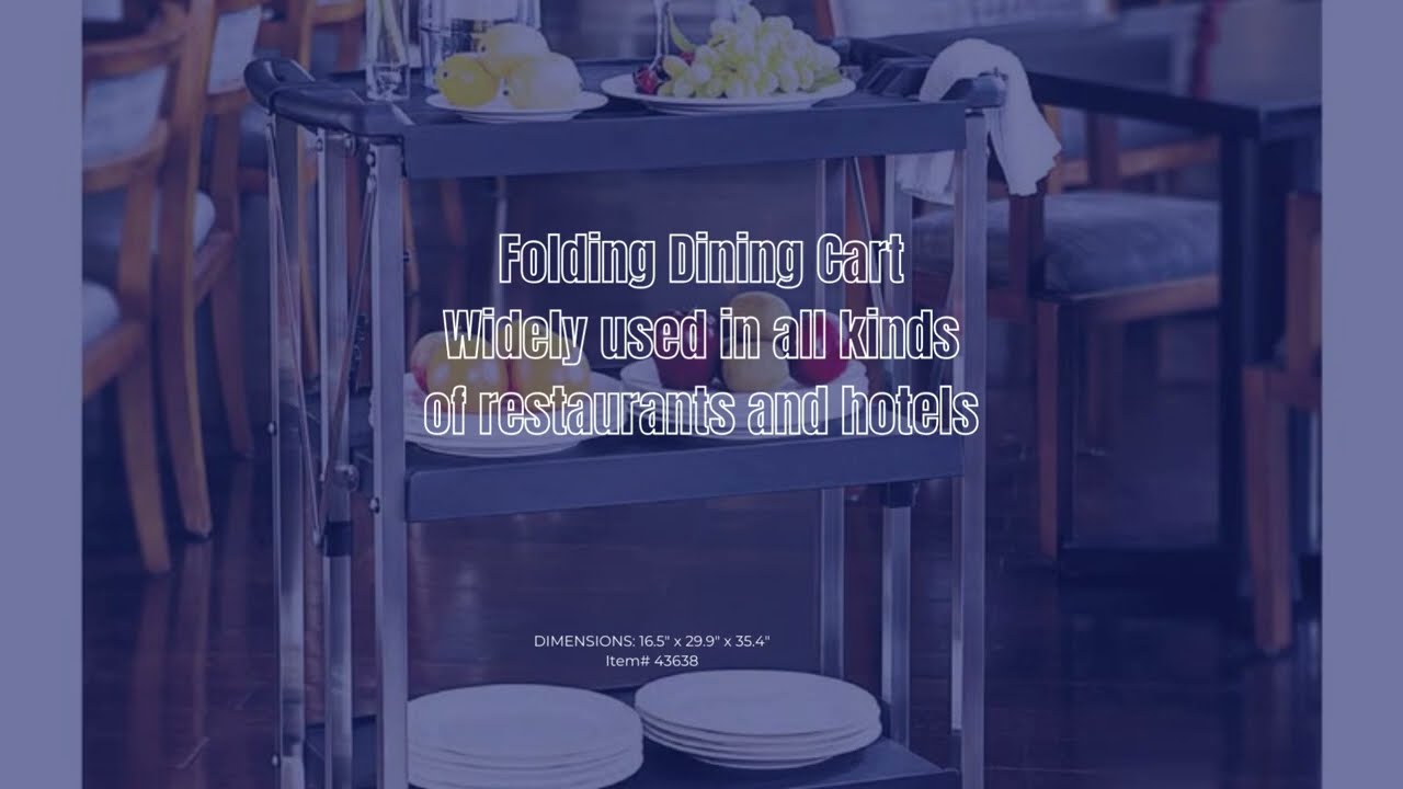 Video thumbnail for Small Folding Dining Cart