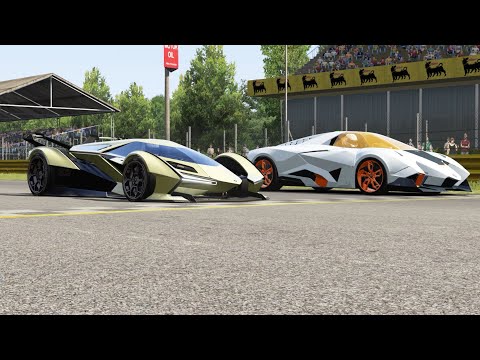 Lamborghini V12 Vision GT vs Lamborghini Egoista at Monza Full Course