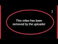 YouTube This Video Has Been Removed By The Uploader Problem