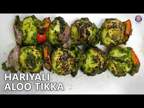 Homemade Hariyali Aloo Tikka