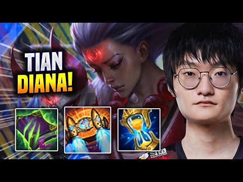 TIAN IS SO CLEAN ON DIANA! - TES Tian Plays Diana Jungle vs Viego! | Season 2022