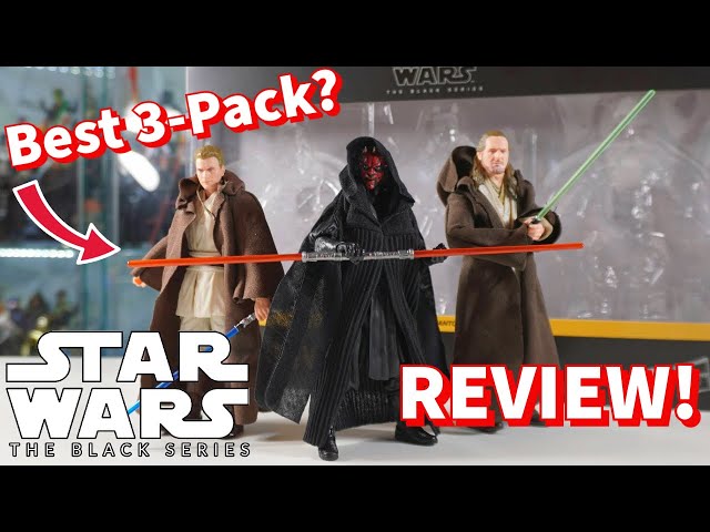 Vídeo relacionado con Star Wars The Black Series Qui-Gon Jinn, Darth Maul, OBI-WAN Kenobi The Phantom Menace - Figuras de acción de 6 Pulgadas