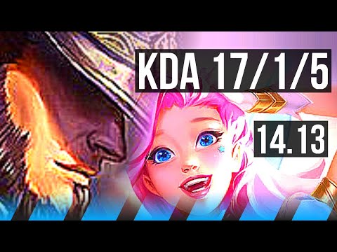 TWISTED FATE vs SERAPHINE (MID) | 17/1/5, Legendary, 600+ games | NA Diamond | 14.13