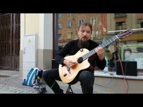 Mariusz Goli - Guitar busking in Kielce LIVE