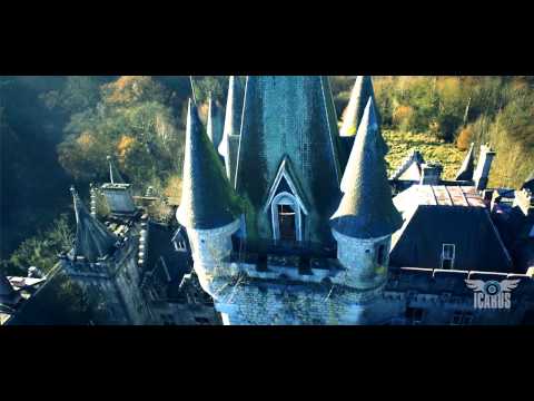 Chateau de Noisy ( Miranda ) from the sky