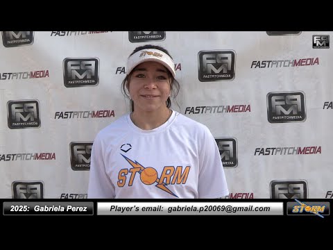 2025 Gabriela Perez - 3.8 GPA - Catcher and Third base Softball Skills Video - California Storm