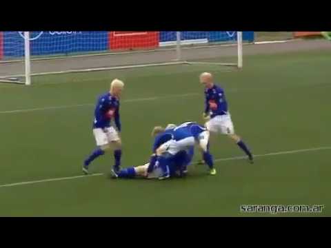 Epic Funny Football Goal Fisher Celebration Island Soccer Match 2017