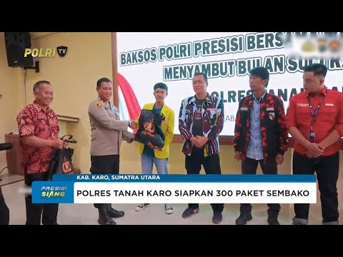 POLRES TANAH KARO GELAR BAKTI SOSIAL POLRI PRESISI BERSAMA MAHASISWA DAN OKP