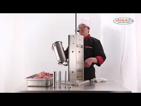 Hakka 11 Lb/5 L Stainless Sausage Stuffer 2 Speed  Vertical Sausage Maker（SV-5）