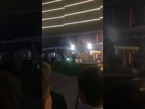 Arsenal arrival at the hotel Marriott in Minsk, before match with Bate in the Europa League
