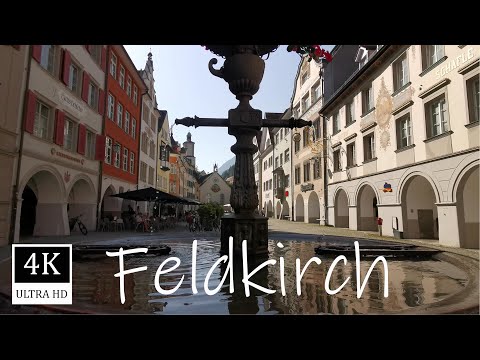 Austria - Feldkirch | Walking through the City Feldkirch (4K UHD) - Real Sound with Beautiful Video