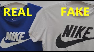 Nike tee shirt real vs fake. How to spot counterfeit Nike T shirt short sleeve