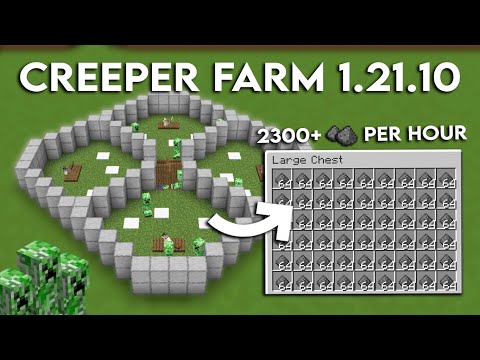 MINECRAFT EASY CREEPER FARM 1.21.10 TUTORIAL