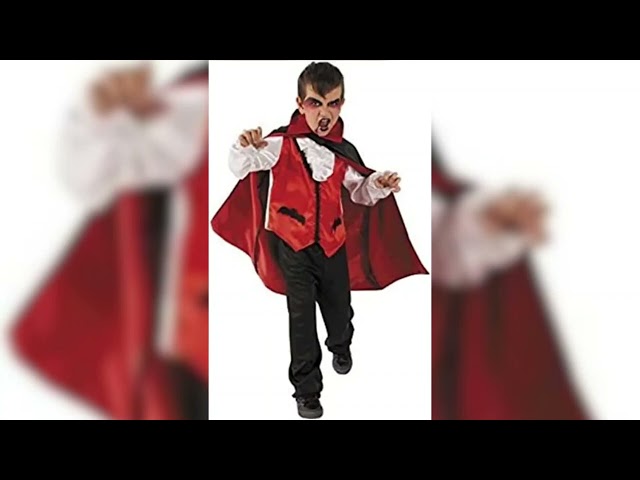 Vídeo relacionado con Rubies Disfraz Conde Drácula para niños y niñas, Chaleco con camisa con chorrera, pantalones y capa, Vampiros, Murciélagos para cosplay y fiestas