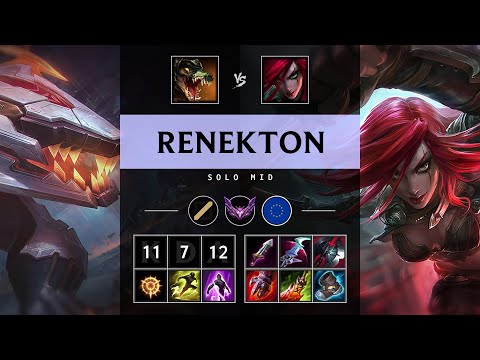 Renekton Mid vs Katarina - EUW Master Patch 25.15