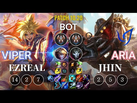 HLE Viper Ezreal vs CGA Aria Jhin Bot - KR Patch 10.20