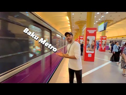 Metrô subterrâneo no Azerbaijão Baku