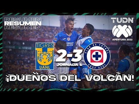 Resumen y goles | Tigres 2-3 Cruz Azul | Liga Mx Apertura 22 -J1 | TUDN
