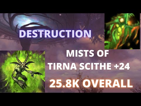 Shadowlands 9.2 Destruction Warlock Mists of Tirne Scythe + 24