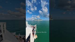 You’re arriving to a cruise ship by tender boat