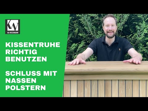 Schauen Sie sich hier an, wie Sie die Teak Kissentruhe Catania korrekt aufstellen und benutzen