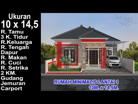 Model Desain Rumah Minimalis Modern Sederhana 1 Lantai 