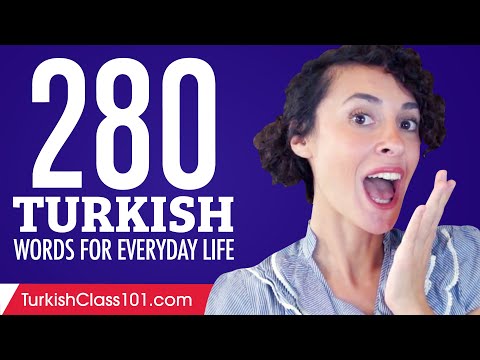 280 Turkish Words for Everyday Life - Basic Vocabulary #14