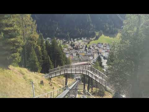 Amazing Funicular Ride: Davos Platz up to Schatzalp, Switzerland