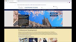 How to Login to the OLLI at Duke Student Portal
