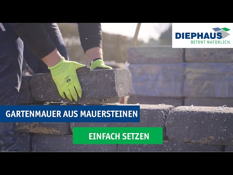 Gartenmauer bauen mit SIOLA MEDIO Mauersteinen | DIY-Anleitung von DIEPHAUS
