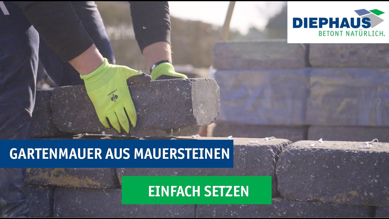 Gartenmauer bauen mit SIOLA MEDIO Mauersteinen | DIY-Anleitung von DIEPHAUS