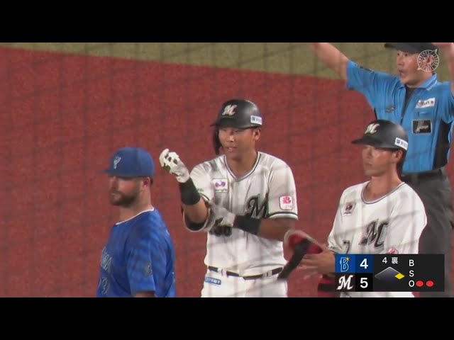 【ファーム】低めの球を上手く捌いた!! マリーンズ・藤田和樹 タイムリーヒットで勝ち越し!!  2024年7月18日 千葉ロッテマリーンズ 対 横浜DeNAベイスターズ