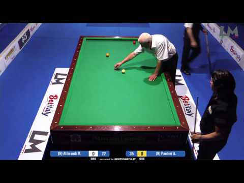 Alibrandi Mario VS Paoloni Andrea - Campionato Italiano Biliardo 2016/2017(Torino)