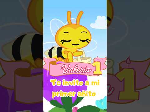 Invitación digital video de Abejita chiquitita de plim plim#invitaciones #invitacionanimada