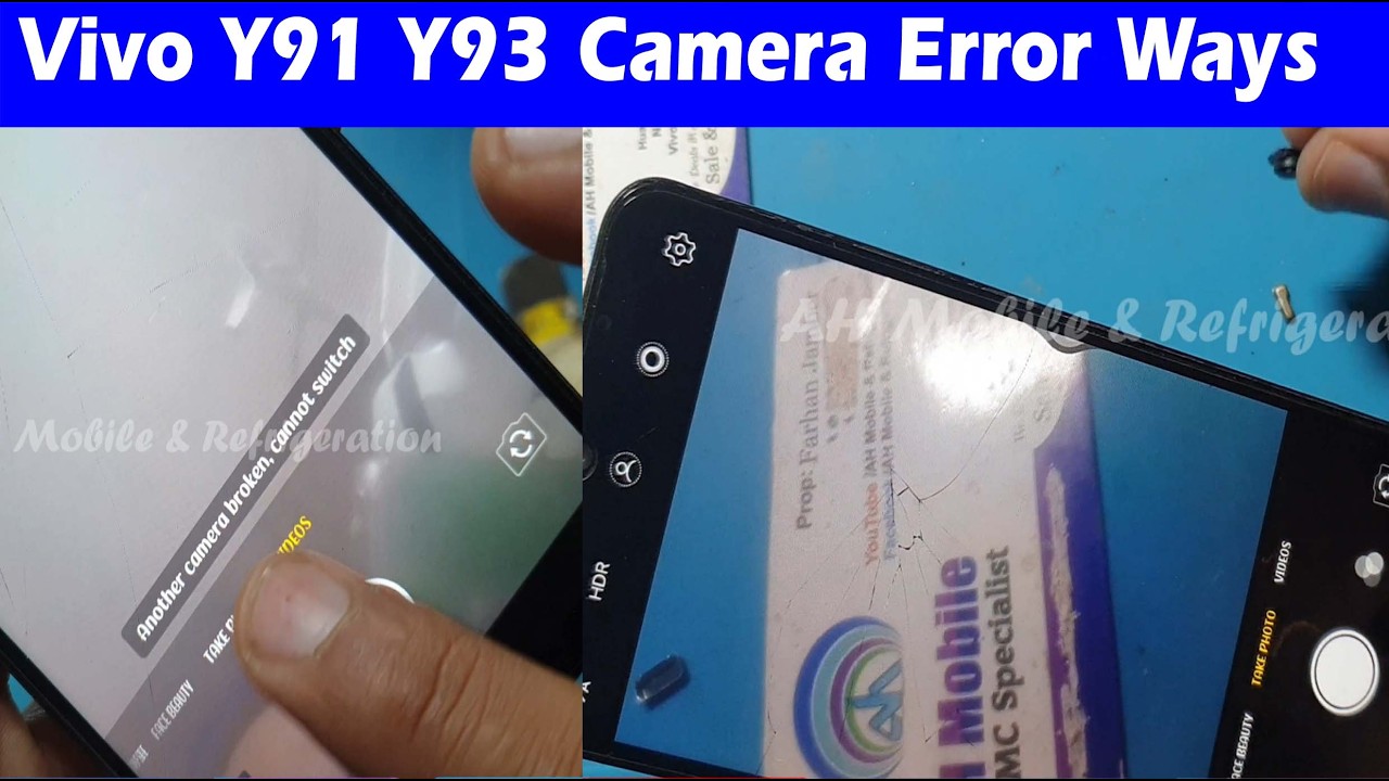 Vivo Y91 Y93 Front and Back Camera Error Not Working Problem Solution