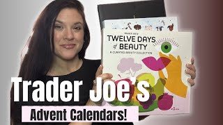 2025 TRADER JOE’S ADVENT CALENDARS! The 12 Day Beauty, Pet & Candle Themes + My Dog’s Review! 🐶